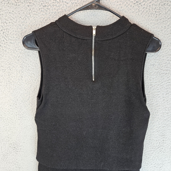 Ripe Womens Maternity Layered Nursing Flap Black Knit Dress Sz S Mock Neck Midi - Picture 6 of 11